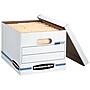 Bankers Box Easylift Corrugated File Storage Boxes, Lift-Off Lid, Letter/Letter Size, White/Blue, 12/Ct (0006301)~#|#~sp165492726_sc7