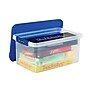 Bankers Box Heavy-Duty Latch Lid Plastic File Box, Letter Size, Blue/Clear, Each (86101)~#|#~sp165492743_sc7