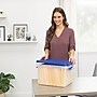 Bankers Box Heavy-Duty Latch Lid Plastic File Box, Letter Size, Blue/Clear, Each (86101)~#|#~sp165492744_sc7