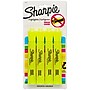 Sharpie Tank Highlighter, Chisel Tip, Fluorescent Yellow, 4/Pack (25164)~#|#~sp166100349_sc7