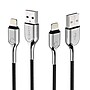 Cygnett Armored Lightning to USB-A Charge and Sync Cable, 3.28', Black (CY2669PCCAL)~#|#~sp166197241_sc7