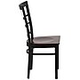 Flash Furniture HERCULES Series Wood/Metal Window Back Restaurant Dining Chair, Walnut Wood/Black, 2/Pack (2XUDG6Q3BWINWAW)~#|#~sp166803635_sc7