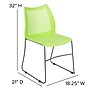 Flash Furniture HERCULES Plastic Stacking Chair, Green/Gray (RUT498AGN)~#|#~sp167071340_sc7