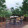 Flash Furniture Lark Indoor/Outdoor Patio Dining Table Set, Faux Teak, 5 Piece/Set (XUDG104560064)~#|#~sp167317424_sc7