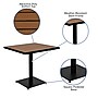 Flash Furniture Lark Indoor/Outdoor Patio Dining Table Set, Faux Teak, 5 Piece/Set (XUDG104560064)~#|#~sp167317426_sc7