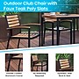 Flash Furniture Lark Indoor/Outdoor Patio Dining Table Set, Faux Teak, 5 Piece/Set (XUDG104560064)~#|#~sp167317427_sc7