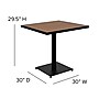 Flash Furniture Lark Indoor/Outdoor Patio Dining Table Set, Faux Teak, 5 Piece/Set (XUDG104560064)~#|#~sp167317428_sc7