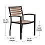 Flash Furniture Lark Indoor/Outdoor Patio Dining Table Set, Faux Teak, 5 Piece/Set (XUDG104560064)~#|#~sp167317513_sc7