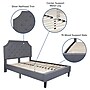 Flash Furniture Brighton Tufted Upholstered Platform Bed in Light Gray Fabric, Full (SLBK4FLG)~#|#~sp167319032_sc7