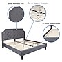 Flash Furniture Brighton Tufted Upholstered Platform Bed in Light Gray Fabric, King (SLBK4KLG)~#|#~sp167319392_sc7