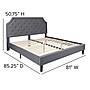 Flash Furniture Brighton Tufted Upholstered Platform Bed in Light Gray Fabric, King (SLBK4KLG)~#|#~sp167319397_sc7