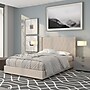 Flash Furniture Riverdale Upholstered Platform Bed in Beige Fabric, Full (HG34)~#|#~sp167335283_sc7