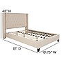Flash Furniture Riverdale Upholstered Platform Bed in Beige Fabric, Full (HG34)~#|#~sp167335286_sc7