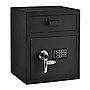AdirOffice Black Steel Drop Bin Depository Safe With Digital Lock, 1.1 cu. ft. (670-200-BLK)~#|#~sp167909496_sc7