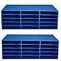 AdirOffice 501 Series 15-Compartment File Storage Literature Organizer, Blue, 2/Pack (501-15-CP-BLU-2)~#|#~sp167909634_sc7