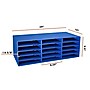 AdirOffice 501 Series 15-Compartment File Storage Literature Organizer, Blue, 2/Pack (501-15-CP-BLU-2)~#|#~sp167909637_sc7