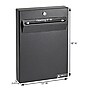 AdirOffice Steel Drop Box Interoffice Mailbox with Key Lock, 16"H x 11"W x 2.4"D, White Steel (631-14-WHI)~#|#~sp167909705_sc7