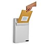 AdirOffice Steel Drop Box Interoffice Mailbox with Key Lock, 16"H x 11"W x 2.4"D, White Steel (631-14-WHI)~#|#~sp167909748_sc7