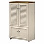 Bush Furniture Fairview Storage Cabinet with Drawer, Antique White/Tea Maple (WC53280-03)~#|#~sp168011784_sc7