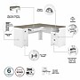 Bush Furniture Fairview 60"W L Shaped Desk with Drawers and Storage Cabinet, Shiplap Gray/Pure White (WC53630-03K)~#|#~sp168011896_sc7