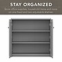 Bush Furniture Fairview 30" Small Storage Cabinet with 3 Shelves, Cape Cod Gray (WC53596-03)~#|#~sp168353560_sc7