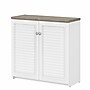 Bush Furniture Fairview 30" Small Storage Cabinet with 3 Shelves, Shiplap Gray/Pure White (WC53696-03)~#|#~sp168353577_sc7