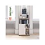 System Build Whitmore 42" Microwave Stand with 6 Shelves, Rustic White/Oak (7014500COM)~#|#~sp168616426_sc7