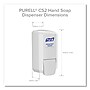 PURELL CS2 Hand Sanitizer Dispenser, 1,000 mL, 5.14 x 3.83 x 10, White, 6/Carton~#|#~sp168693350_sc7