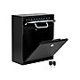 AdirOffice Steel Ultimate Locking Wall Mounted Drop Box Interoffice Mailbox, Medium, Black (631-05-BLK-PKG)~#|#~sp169025123_sc7