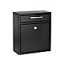 AdirOffice Steel Ultimate Locking Wall Mounted Drop Box Interoffice Mailbox, Medium, Black (631-05-BLK-PKG)~#|#~sp169025124_sc7