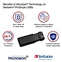 Verbatim PinStripe 128GB USB 3.2 Type A Flash Drive, Black (49319)~#|#~sp169867313_sc7