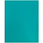 JAM Paper POP 2-Pocket Plastic Folders with Fastener, Teal Blue, 6/Pack (382ECteu)~#|#~sp170186360_sc7