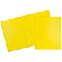 JAM Paper POP 2 Pocket Plastic Folders with Fastener, Yellow, 6/Pack (382ECYED)~#|#~sp170186435_sc7