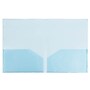 JAM Paper Light Weight Two-Pocket Plastic Presentation Folders, Blue, 6/Pack (381BLUED)~#|#~sp170186479_sc7