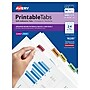 Avery Printable Self-Adhesive Plastic Tabs, 1-1/4", Assorted Colors, 96/Pack (16281)~#|#~sp170347738_sc7