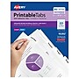 Avery Printerable Tabs Self-Adhesive Index Tab, White, 20 Tabs/ Sheet, 80/Pack (16282)~#|#~sp170347746_sc7