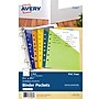 Avery Mini Binder Pockets for 5 1/2" x 8 1/2" Paper, Assorted Colors, 5/Pack (75307)~#|#~sp170351622_sc7