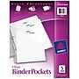 Avery Binder Pockets for 3-Ring Binders, Clear, Fits 8 1/2" x 11" Paper, 5/Pack (75243)~#|#~sp170351931_sc7