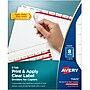 Avery Index Maker Print & Apply Label Paper Dividers for Copiers, 8 Tabs, White, 5 Sets/Pack (11422)~#|#~sp170352954_sc7