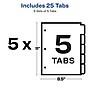 Avery EcoFriendly Index Maker Dividers, 5 Tab, White, 5/Pack (AVE11580)~#|#~sp170353036_sc7