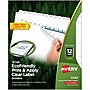 Avery EcoFriendly Index Maker Print & Apply Label Paper Dividers, 12 Tab, White, 5/Pack (11582)~#|#~sp170353056_sc7