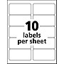 Avery EcoFriendly Laser/Inkjet Shipping Labels, 2" x 4", White, 10 Labels/Sheet, 25 Sheets/Pack, 250 Labels/Pack (48263)~#|#~sp170487240_sc7