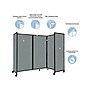 Versare The Room Divider 360 Freestanding Mobile Partition, 72"H x 102"W, Charcoal Gray (1172307)~#|#~sp170499552_sc7