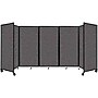 Versare The Room Divider 360 Freestanding Mobile Partition, 72"H x 168"W, Charcoal Gray Fabric (1172507)~#|#~sp170499574_sc7