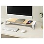Bostitch Adjustable Monitor Stand with Wireless Charging Pad, Light Wood/White (STND-2408WH)~#|#~sp171560318_sc7