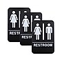 Excello Global Products Indoor/Outdoor Restroom Wall Sign with Braille Text, 6" x 9", Black/White, 3/Pack (EGP-HD-0275-S)~#|#~sp172138899_sc7