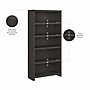 Bush Business Furniture Echo 5 Shelf Bookcase, Charcoal Maple (KI60304-03)~#|#~sp172325371_sc7