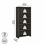 Bush Business Furniture Echo 5 Shelf Bookcase, Charcoal Maple (KI60304-03)~#|#~sp172325372_sc7