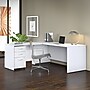 Bush Business Furniture Studio C 72"W L Shaped Desk with Return, White (STC049WH)~#|#~sp172325524_sc7