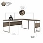 Bush Business Furniture Hybrid 72"W L Shaped Table Desk with Metal Legs, Modern Hickory (HYB026MH)~#|#~sp172325783_sc7